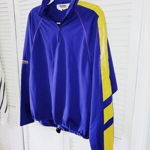 Vintage Nautica Competition half zip Purple Shirt XL/ TG